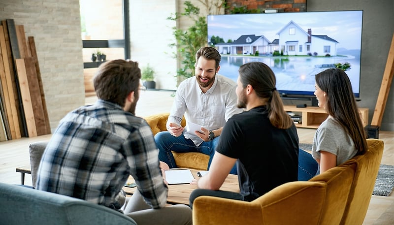 Digital marketing team planning ad campaigns for remodeling companies Digital marketing team planning ad campaigns for remodeling companies